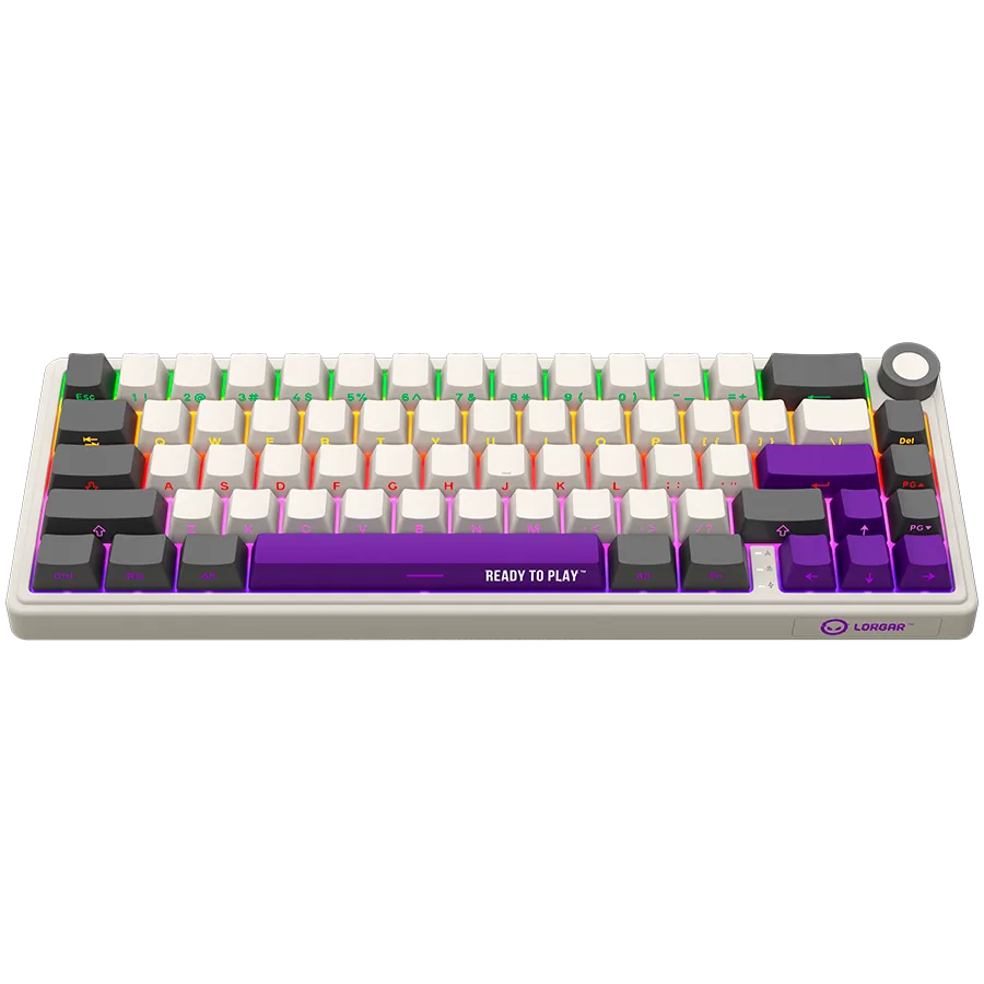 Геймърска клавиатура LORGAR KBP70MW, Wireless 65% Mechanical Gaming Keyboard Pro, Beige, EN layout - Image 8