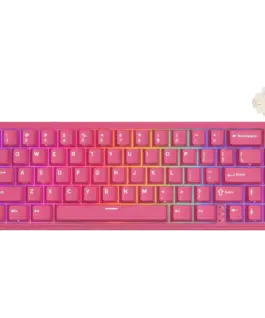 Геймърска клавиатура ROYAL KLUDGE R65 Berry Red Gaming Keyboard Cream Switch