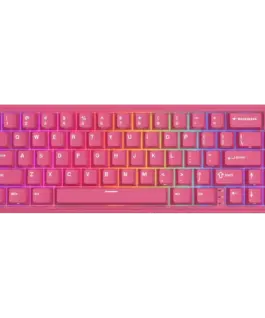 Alternative view от Геймърска клавиатура ROYAL KLUDGE R65 Berry Red Gaming Keyboard Cream Switch