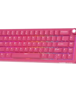 Геймърска клавиатура ROYAL KLUDGE R65 Berry Red Gaming Keyboard Cream