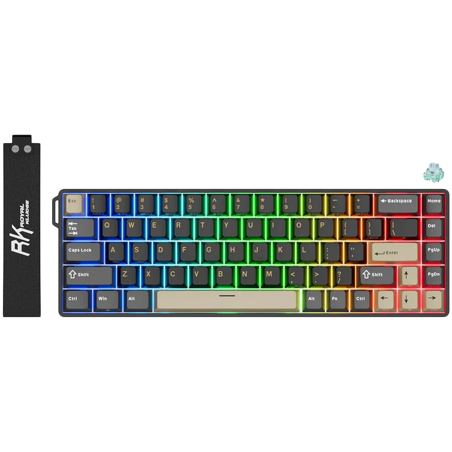 Геймърска клавиатура ROYAL KLUDGE RK68 HE Phantom Gaming Keyboard Mint switch