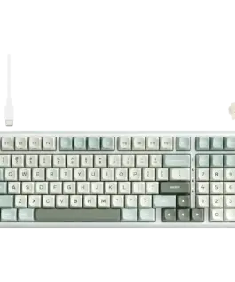 Геймърска клавиатура ROYAL KLUDGE RK R98Pro Sky Cyan Gaming Keyboard Cream