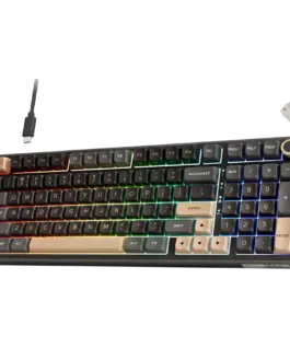 Геймърска клавиатура ROYAL KLUDGE RK R98Pro Phantom Gaming Keyboard Cream switch