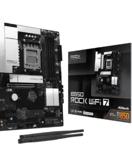 Дънна платка ASROCK MB Desktop B850 Rock WiFi 7 AM5 4x DDR5 1x PCIe 5.0 x16 1x PCIe 4.0 x16 1x Blazing M.2 1x Hyper M.2