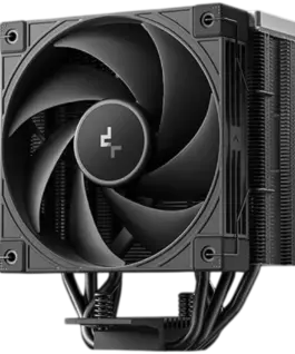 Охладител за процесор Охладител DeepCool AK400 G2, CPU Air Cooler, 1x120mm PWM Fan, Wooden Top Cover, TDP 240W, 4 Heatpipes, Black, LGA1851/1700, AMD AM5/AM4, 132x92x156 mm(LxWxH), 3Y, R-AK400G2-BKNNMN-GJD