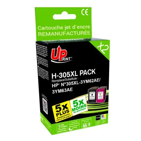 Мастилница UPRINT комплект HP 305XL BK+color 3YM63AE 3YM62AE