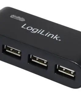 LogiLink HUB USB 2.0 4-Ports with захранващ блок черен