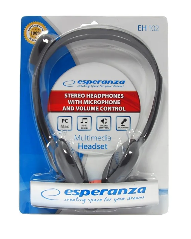 Esperanza Słuchawki stereo z mikrofonem i regulacją głośności EH102 - Image 8