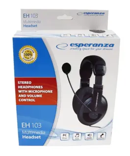 Esperanza Stereo слушалки with microphone and volume control EH103