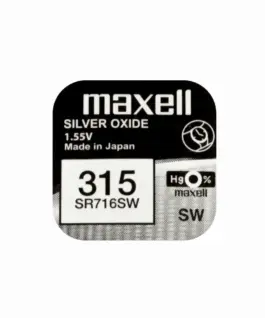 Бутонна батерия сребърна MAXELL SR716 SW 1.55V /315/