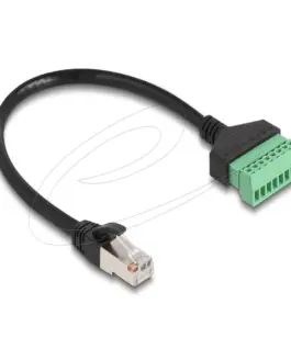 Delock Кабел RJ45 Cat.6 към Terminal Block адаптер 30 cm 2-части
