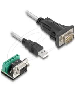 Alternative view от Кабел сериен Delock USB 2.0 Type-A to 1 x Serial RS-422/485 мъжко 6 pin terminal block 5V, 1m