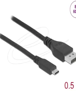 Alternative view от Двупосочен кабел Delock USB Type-C към DisplayPort (DP Alt режим) 8K 60 Hz 0.5m, сертифициран