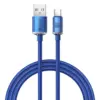 Кабел Baseus CAJY000403 Crystal Shine USB Type A към USB Type C 100W 12м син