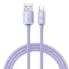 Кабел Baseus CAJY000405 Crystal Shine USB Type A към USB Type C 100W 12м лилав