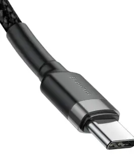 Alternative view от Кабел Baseus CATKLF-GG1 Cafule USB-C към USB-C PD 2.0 60W 1м черен-сив