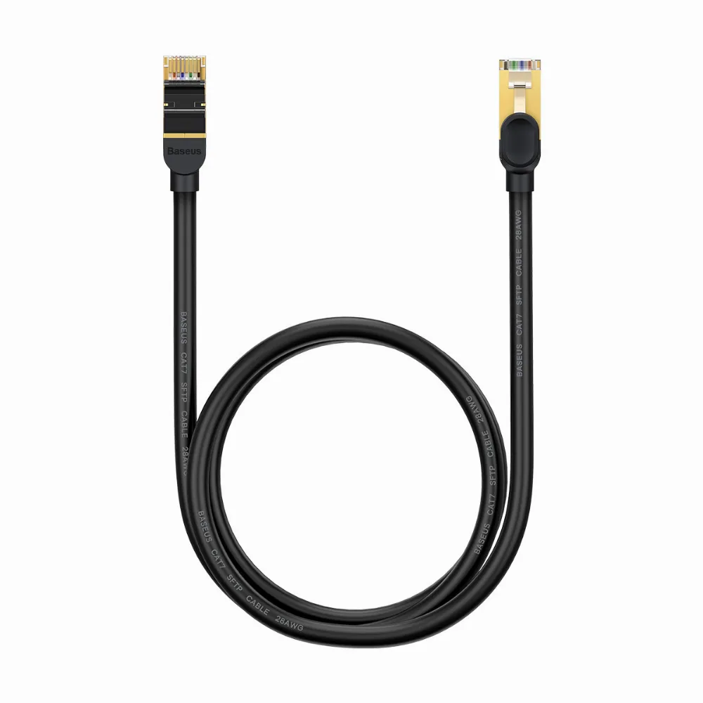 Мрежов кабел Baseus WKJS010101 Speed Seven High Speed RJ45 10Gbps 1m черен - Image 3