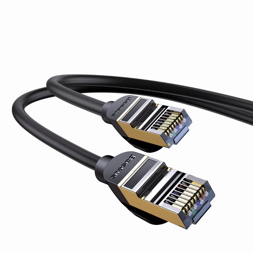 Мрежов кабел Baseus WKJS010101 Speed Seven High Speed RJ45 10Gbps 1m черен - Image 2