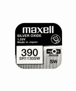 Бутонна батерия сребърна MAXELL SR1130 SW /AG10/ 389/390/  1.55V