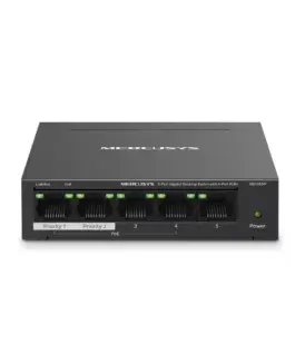 5-портов настолен комутатор Mercusys MS105GP със 4 PoE+ порта