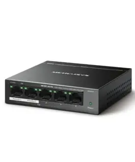 Alternative view от 5-портов настолен комутатор Mercusys MS105GP със 4 PoE+ порта