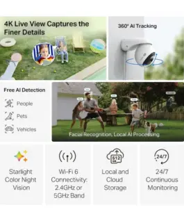 Alternative view от Външна охранителна камера TP-Link Tapo C560WS 4K 8MP панорамна