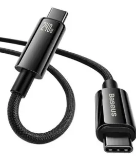 Alternative view от Кабел Baseus Tungsten Gold 240W USB-C към USB-C 3м CAWJ040201 - черен