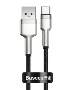 Кабел Baseus Cafule USB към USB-C 66W 0.25м CAKF000001 - черен