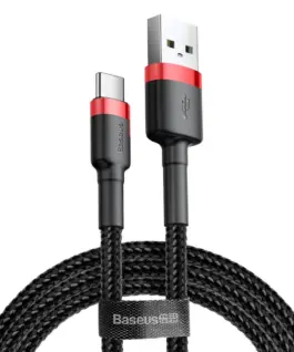 Кабел Baseus Cafule USB към Type-C 3A 0.5 м CATKLF-A91 - черен