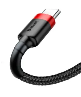 Alternative view от Кабел Baseus Cafule USB към Type-C 3A, 1 м CATKLF-B91 - черен