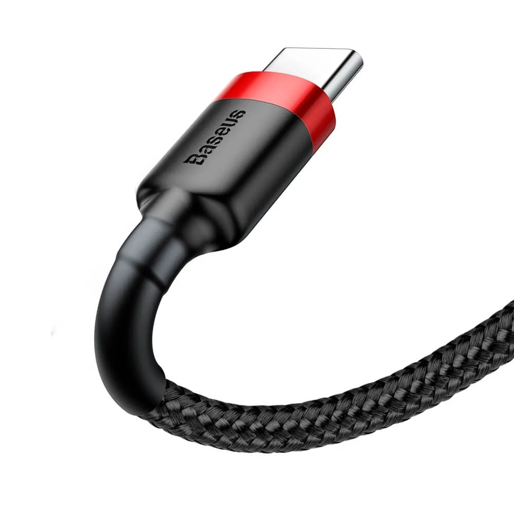 Кабел Baseus Cafule USB към Type-C 3A, 1 м CATKLF-B91 - черен - Image 2