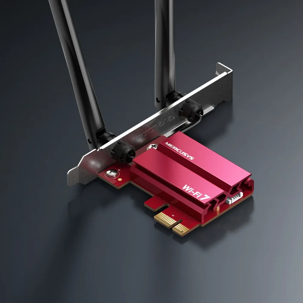 Безжичен Wi-Fi 7 Bluetooth 5.4 PCIe Адаптер Mercusys MA37BE BE6500 - Image 2