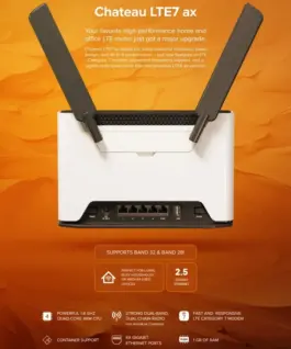 Alternative view от Рутер MikroTik Chateau LTE7 ax S53UG+5HaxD2HaxD-TC&R11e-LTE7