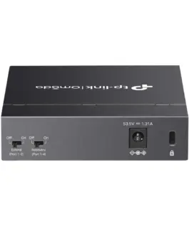 Alternative view от 5-портов гигабитов неуправляем настолен комутатор TP-Link DS105GP с 4-порта PoE+