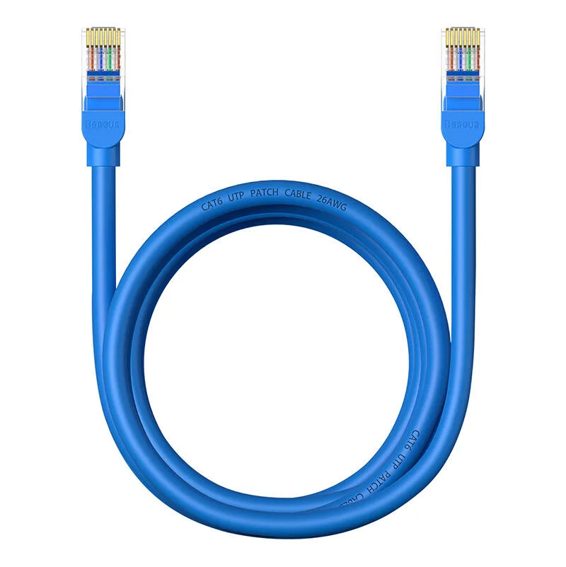 Мрежов кръгъл кабел Baseus RJ45, Cat.6, 2 м B00133204311-02 - син - Image 3