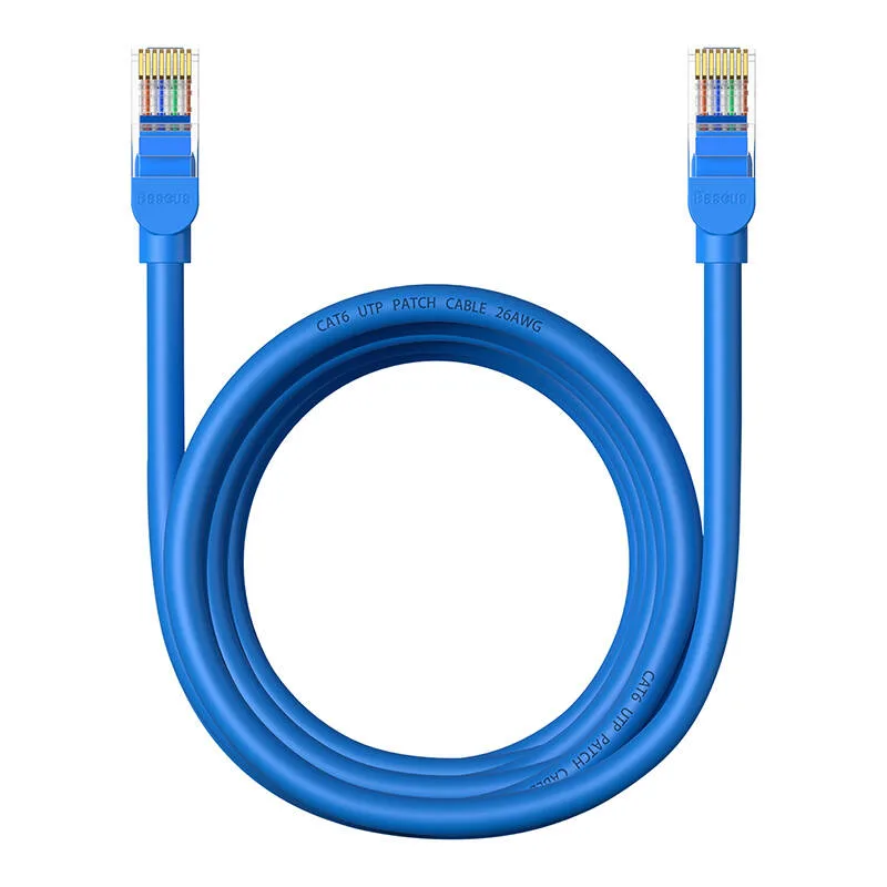 Мрежов кръгъл кабел Baseus RJ45, Cat.6, 3 м B00133204311-03 - син - Image 3