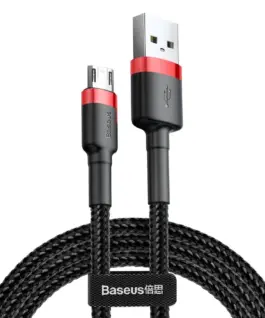Alternative view от Кабел Baseus Cafule USB към micro USB 2A 3м CAMKLF-H91 - черен/червено
