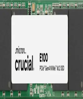 SSD диск Crucial E100 480GB SSD PCIe 4.0 Gen4 M.2 2280 NVMe Read/Write: 4500/2500 MB/s