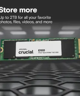 SSD диск Crucial E100 480GB SSD PCIe 4.0 Gen4 M.2 2280 NVMe
