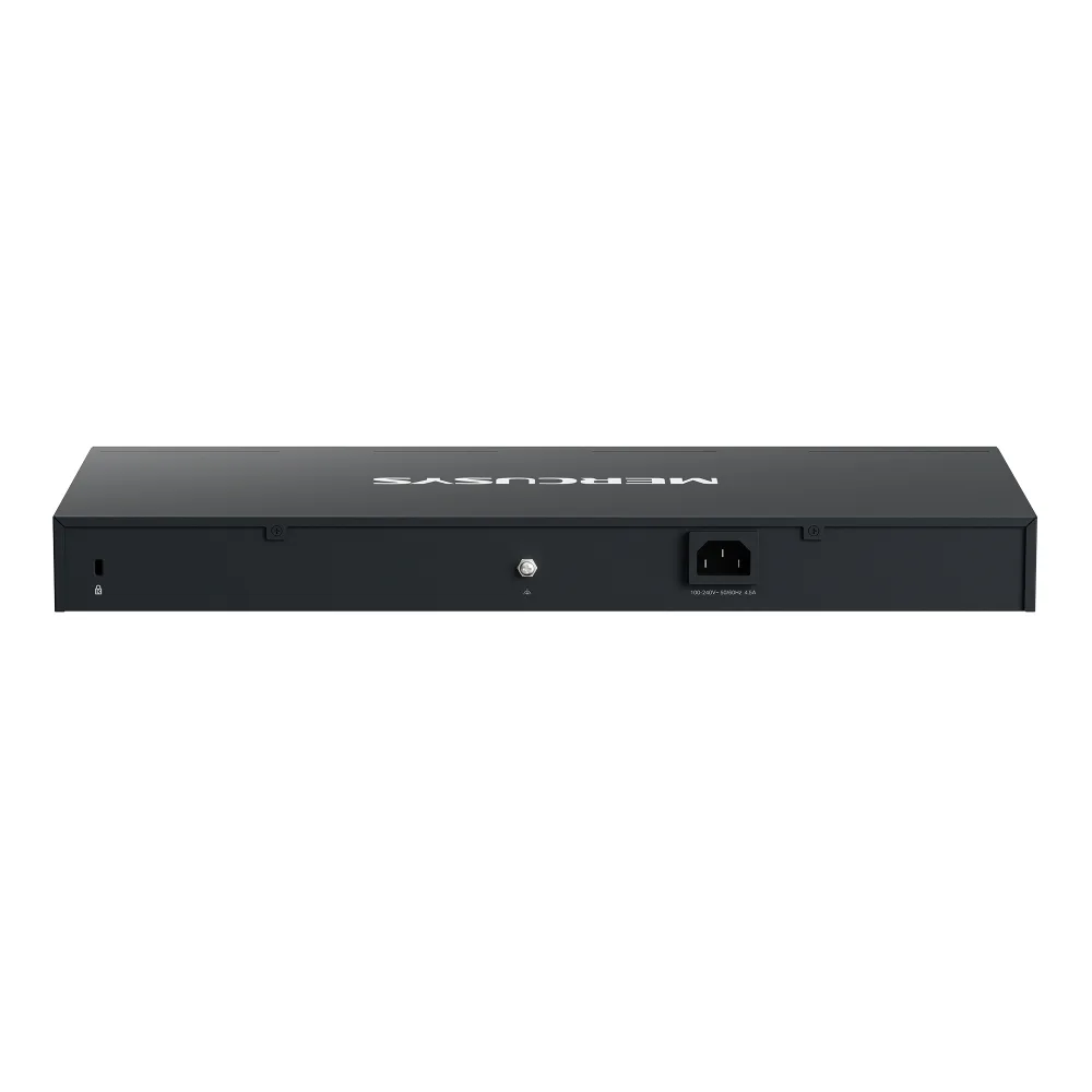 24-портов 10/100 Mbps + 2-портов Gigabit Rackmount комутатор с 24 PoE+ порта Mercusys MS126CP - Image 3