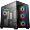 Кутия за компютър DeepCool CG530U 4F, Mid Tower, Mini-ITX/Micro-ATX/ATX, Rear Connector support, 2xUSB3.0, 1xType-C Gen 2, 1xAudio, 3x120mm ARGB Reverse Fan, 1x120mm ARGB Fan, Tempered Curved Glass, Mesh Panel, Black, 2Y, R-CG530U-BKAGA4-G