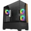 Кутия за компютър CoolerMaster Elite 690 Wood - Черна