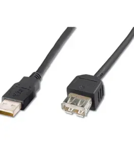 КАБЕЛ УДЪЛЖИТЕЛЕН USB DIGITUS - USB-A to mini USB-A - Type A-A M/F 3.0 m - Black - PN
