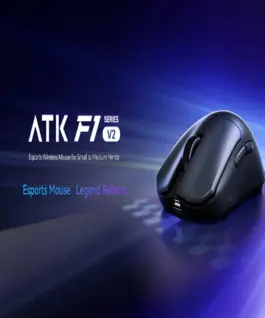 Alternative view от ATK професионална геймърска мишка Wireless Gaming Mouse F1 Ultimate 2.0 - 8K, White