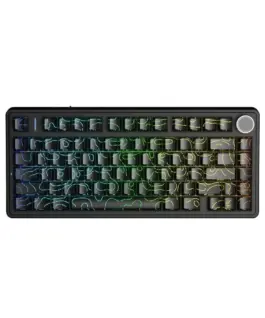Aula геймърска механична клавиатура Wireless Gaming Mechanical Keyboard F75HE - Black King Magnetic Switch [Linear] (English US) Black
