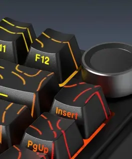 Aula геймърска механична клавиатура Wireless Gaming Mechanical Keyboard F75HE - Black King Magnetic Switch [Linear] (English US), Black Contour - Image 3