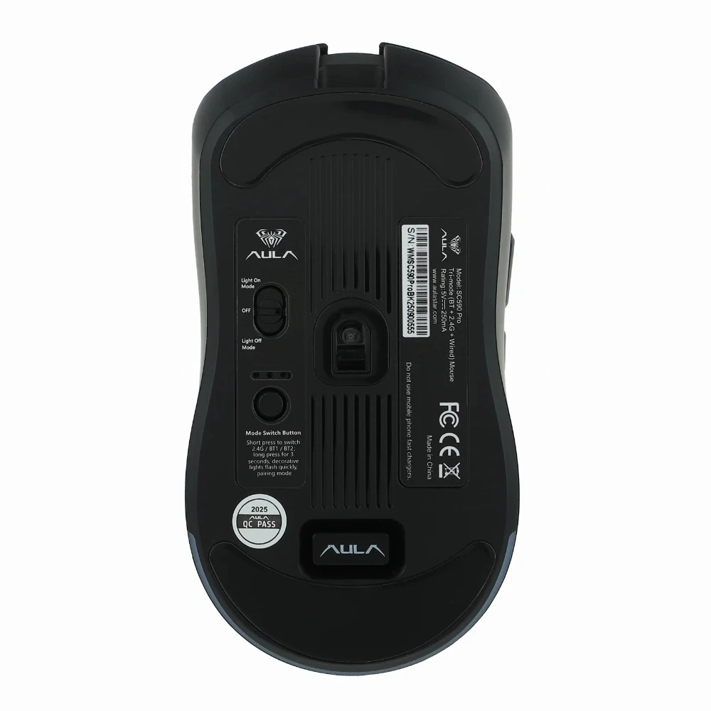 Aula професионална геймърска мишка Wireless Gaming Mouse SC590 PRO - Smart Display, Black - Image 4