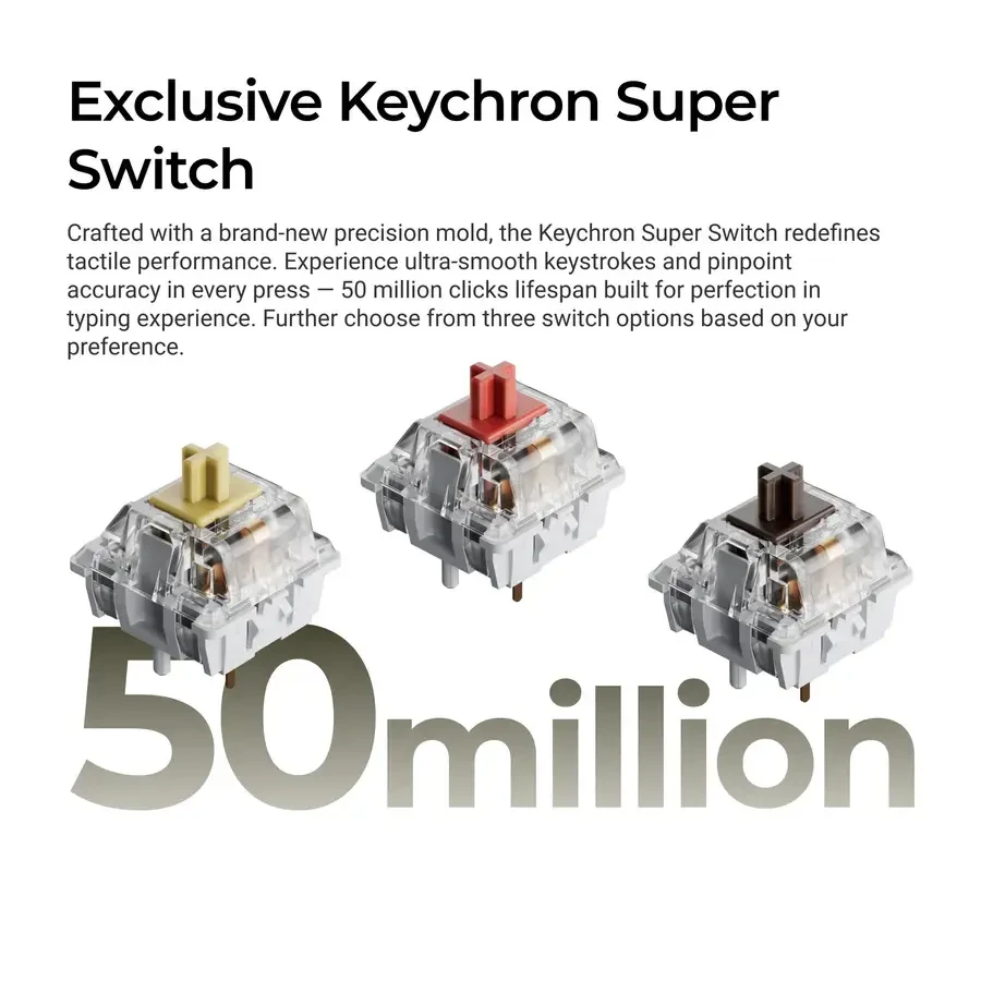 Геймърска Механична клавиатура Keychron C1 Pro 8K QMK - Super Banana Switch - Image 4