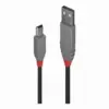 КАБЕЛ USB LINDY - USB-A to mini USB - USB 2.0 Type A to Mini-B Cable - Anthra Line - 20 m - Black - PN