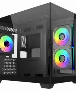 Кутия за компютър CoolerMaster Elite 481 Wood - Черна